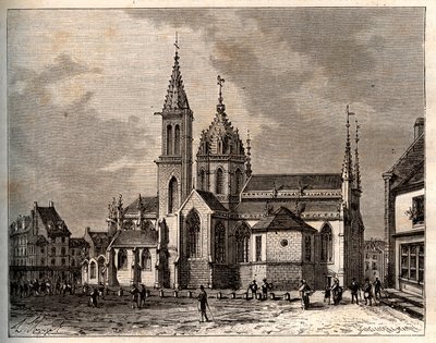 Valognes - Normandia - rycina w „La France illustrée: geografia, historia, administracja statystyczna” autorstwa V.A. Malt-Browna. 1884 autorstwa French School