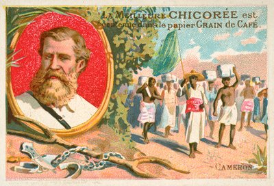 Verney Lovett Cameron , brytyjski odkrywca (chromolitho) autorstwa French School
