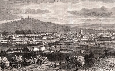Vesoul - gmina Grand Est we Francji, prefektura departamentu Haute-Saone w regionie Bourgogne-Franche-Comte - rycina w „Ilustracja Francji: geografia, historia, administracja statystyczna” autorstwa V.-A. Słodowo-Brązowy. 1884 autorstwa French School