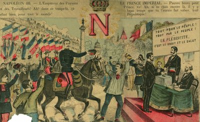 Wiktor Napoleon (1862-1926) na czele zwolenników bonapartystowskich, ostatni spadkobierca Napoleona I, zgodnie z ustawą uchwaloną przez III RP w 1886 r., musiał udać się na wygnanie. 30.03.1889, Paryż. autorstwa French School