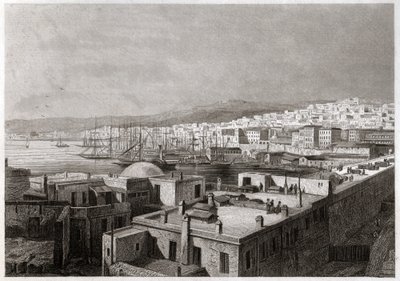 Widok na Algier. (grafika, ok. 1850) autorstwa French School