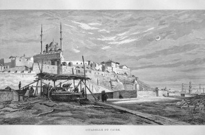 Widok Cytadeli Kairskiej z LEgypte autorstwa Georga Moritza Ebersa, 1881 r. autorstwa French School