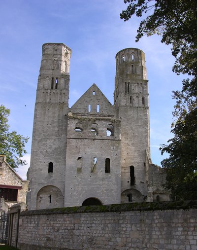Widok opactwa Jumieges autorstwa French School