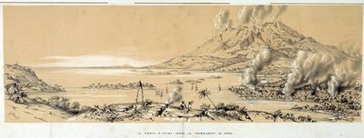 Widok na Pointe a Pitre (Pointe-a-Pitre) po trzęsieniu ziemi 8 lutego autorstwa French School