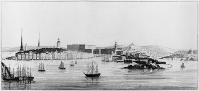 Widok Sztokholmu, 1841 autorstwa French School