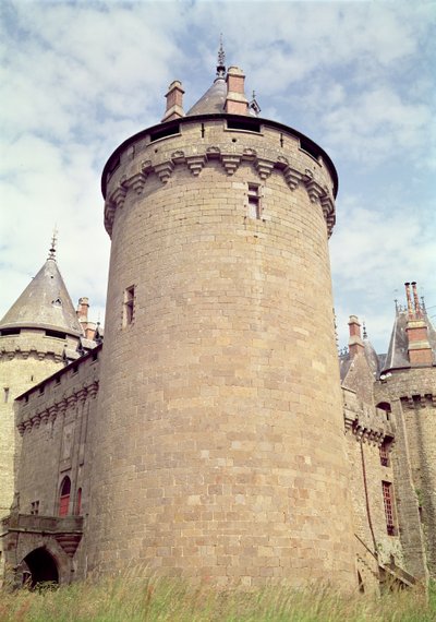Widok wieży zamkowej, XIV-XV w. autorstwa French School