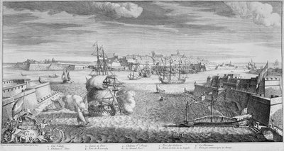 Widok miasta Valletta, Port Malta, c.1736 (rycina) autorstwa French School