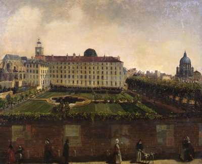 Widok Institut National des Jeunes Sourds, Paryż, ok. 1840 (olej na płótnie) autorstwa French School