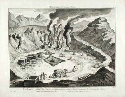 Widok na wulkan Solfatara, Pozzuoli, Neapol autorstwa French School