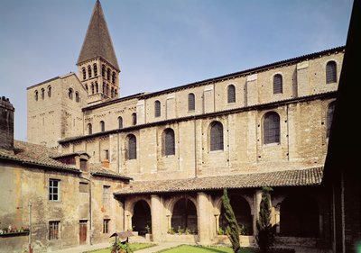 Widok na krużganek św. Ardaina, X-XI w. autorstwa French School