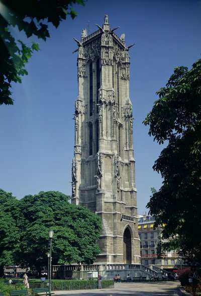 Widok na Tour Saint-Jacques, 1508-22 autorstwa French School