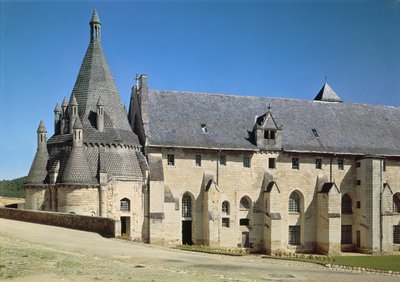 Widok na Tour dEvrault i refektarz autorstwa French School