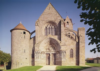 Widok na kościół autorstwa French School
