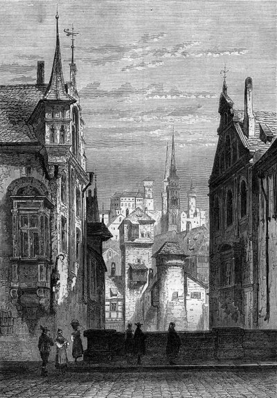 Widok miasta Norymberga w Niemczech autorstwa French School