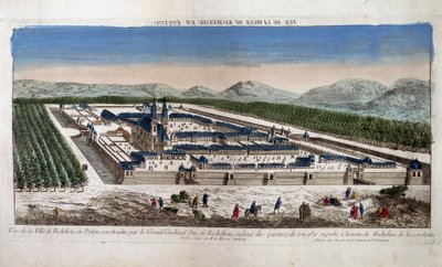 Widok miasta Richelieu w Poitou - Optical autorstwa French School