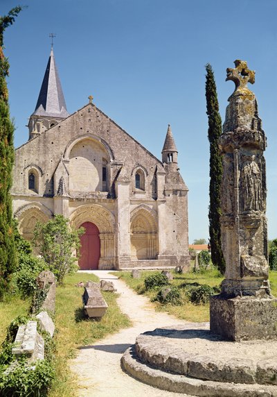 Widok fasady kościoła św. Piotra, 1150-75 autorstwa French School