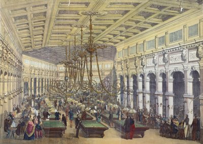 Widok wnętrza Grand Cafe Parisien, Paryż, rytowany przez Thibaulta, 1855 autorstwa French School
