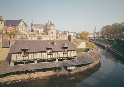 Widok na stare fortyfikacje i pralnię autorstwa French School