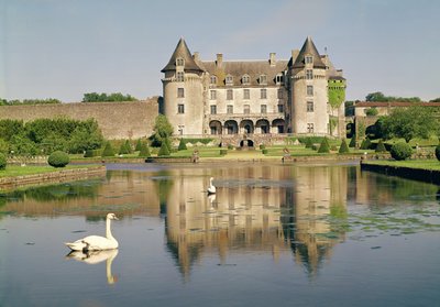 Widok na zachodnią fasadę zamku autorstwa French School
