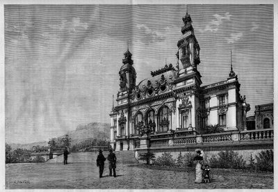 Oglądane poza kasynem Monte Carlo (Monte-Carlo). autorstwa French School
