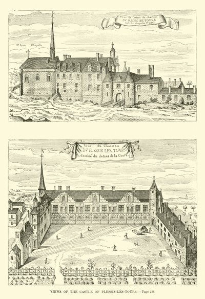 Widoki na zamek Plessis-les-Tours autorstwa French School