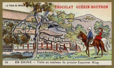Wizyta w grobowcu pierwszego cesarza Ming w Chinach (chromolitho) autorstwa French School