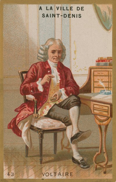 Voltaire, francuski pisarz i filozof oświecenia autorstwa French School
