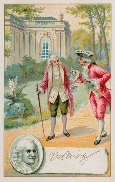Voltaire, francuski pisarz, historyk i filozof oświecenia (1694-1778) autorstwa French School