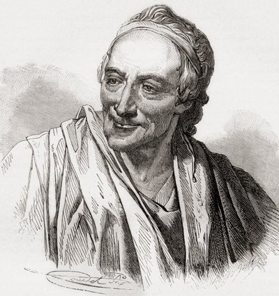 Voltaire, z Historii Francji, wydany ok. 1880 autorstwa French School