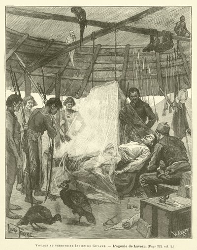 Podróż do indyjskiego terytorium Gujany (grafika) autorstwa French School