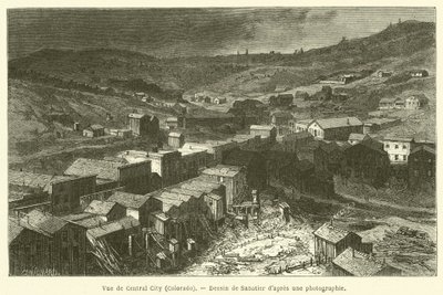 Widok na Central City, Kolorado (grawerunek) autorstwa French School