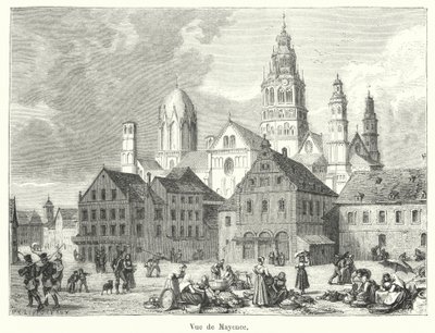 Widok Moguncji (grawerowanie) autorstwa French School