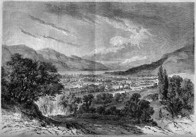 Widok na miasto Aix les Bains (Aix-les-Bains), Sabaudia (73) autorstwa French School