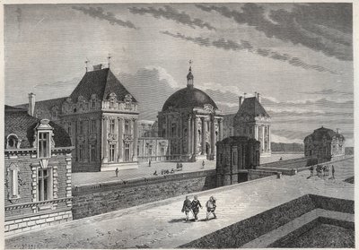 Widok na Chateau Royal de Monceaux - rycina z „Historia Francji opowiedziana moim wnukom” - Francois Guizot - 1872-1876 autorstwa French School
