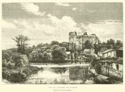 Widok na Chateau de Clisson (rycina) autorstwa French School