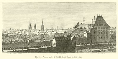 Widok na nabrzeże i Hotel de Conti, za La Belle, 1640 autorstwa French School