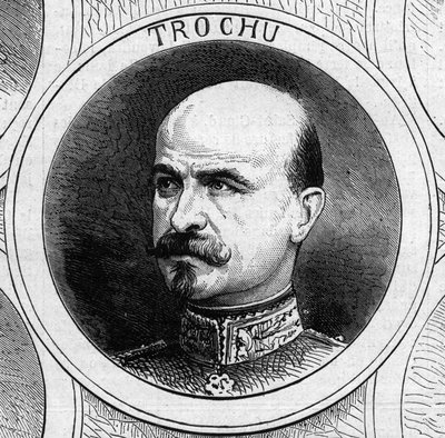 Wojna 1870 r. - Rząd Obrony Narodowej: portret generała Louisa Julesa Trochu (1815-1896), prezesa rządu tymczasowego w 1870 r. Grawer „”Le Monde Illustré” nr 706 z 22 października autorstwa French School