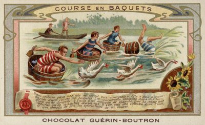 Wyścig balii (chromolitho) autorstwa French School