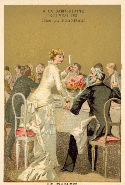 Kolacja weselna (chromolitho) autorstwa French School