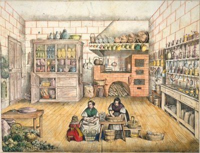 Dobrze zaopatrzona rustykalna kuchnia autorstwa French School