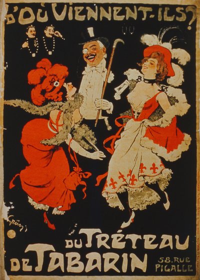 Skąd oni są? Z Treteau de Tabarin, Pigalle, Paryż autorstwa French School