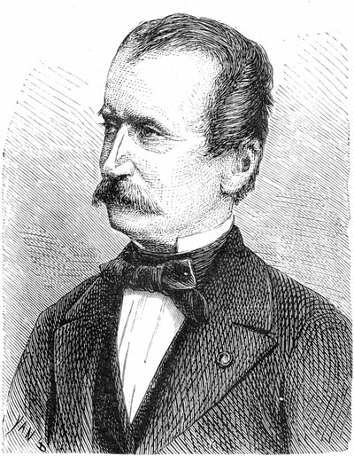 Wilhelm von Engerth (1814-1884) austriacki inżynier (silnik), grawerowanie autorstwa French School