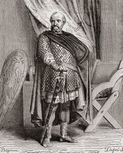 Wilhelm I, z Historii Francji, c.1880 autorstwa French School
