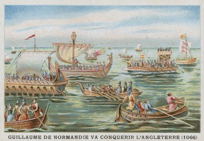 Wilhelm Zdobywca w drodze na podbój Anglii, 1066 autorstwa French School