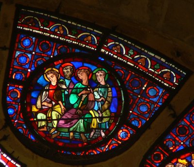 Okno Ww przedstawiające czterech apostołów autorstwa French School