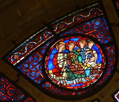 Okno Ww przedstawiające czterech apostołów autorstwa French School