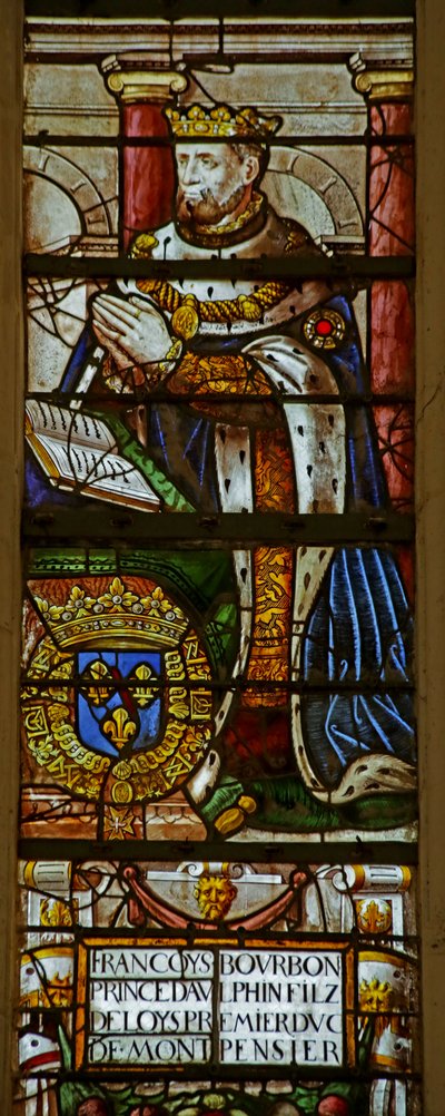 Okno przedstawiające Francois de Bourbon (witraż) autorstwa French School