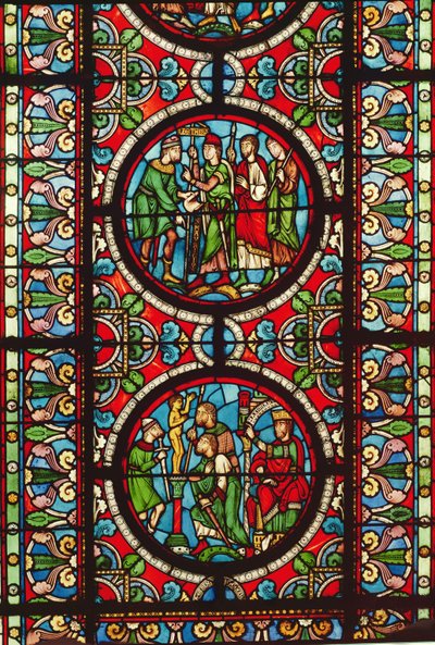 Okno przedstawiające sceny z życia św. Maurycego, XII-XIII w. autorstwa French School