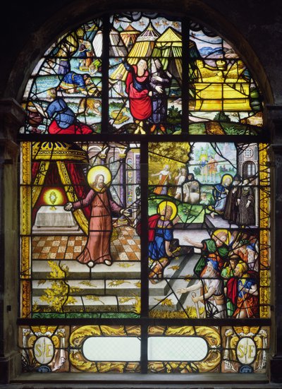 Okno przedstawiające Zgromadzenie Manny, 1612-22 autorstwa French School