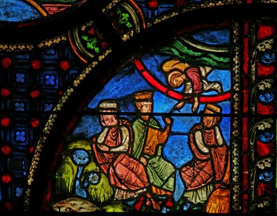 Okno w0 przedstawiające Trzech Króli jest ostrzegane we śnie autorstwa French School